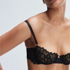 Savage X Fenty Black Lace Balconette Bra